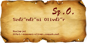 Szénási Olivér névjegykártya